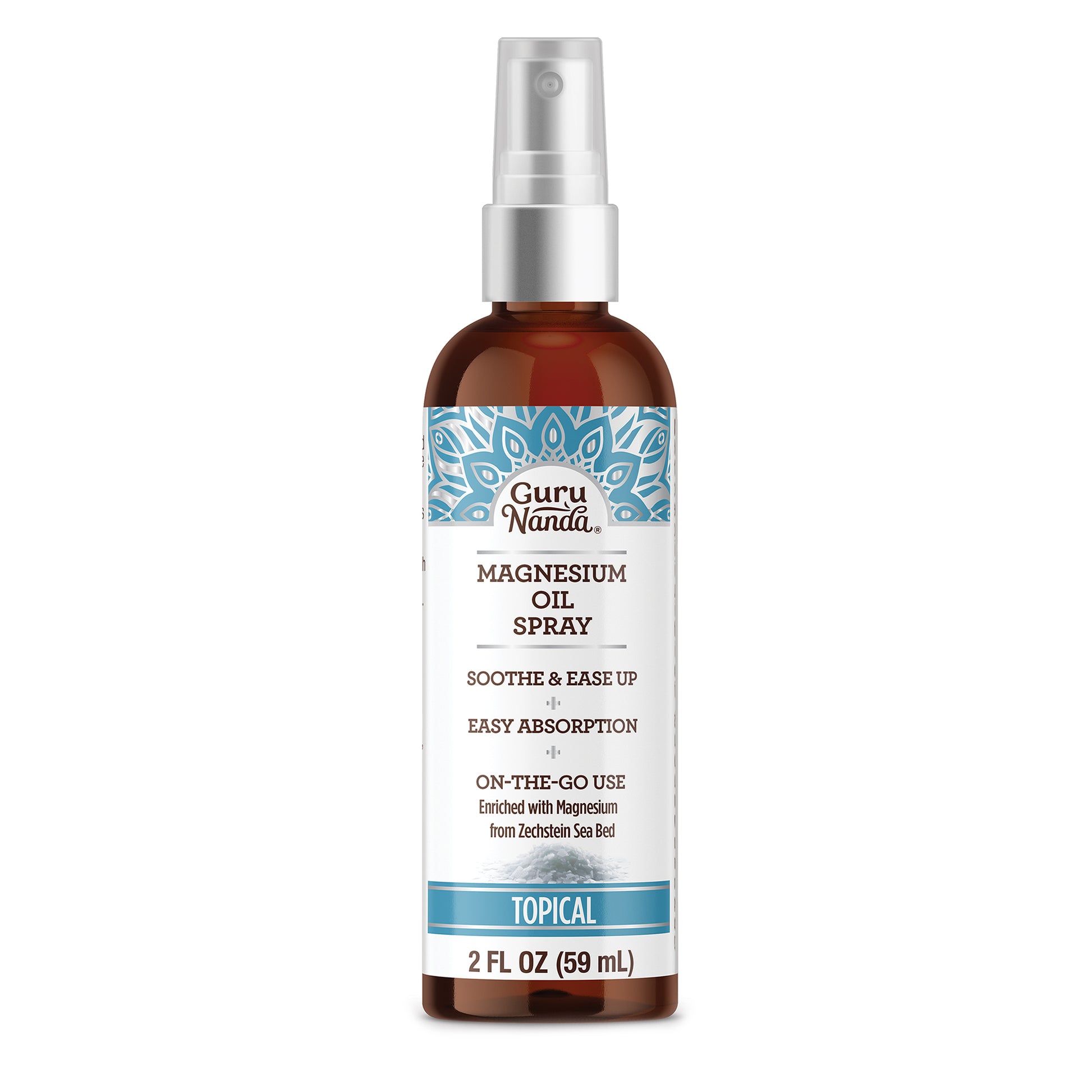 Magnesium Oil Spray for Muscle Relief & Soothing Aches - Quick Absorbing- 2Oz